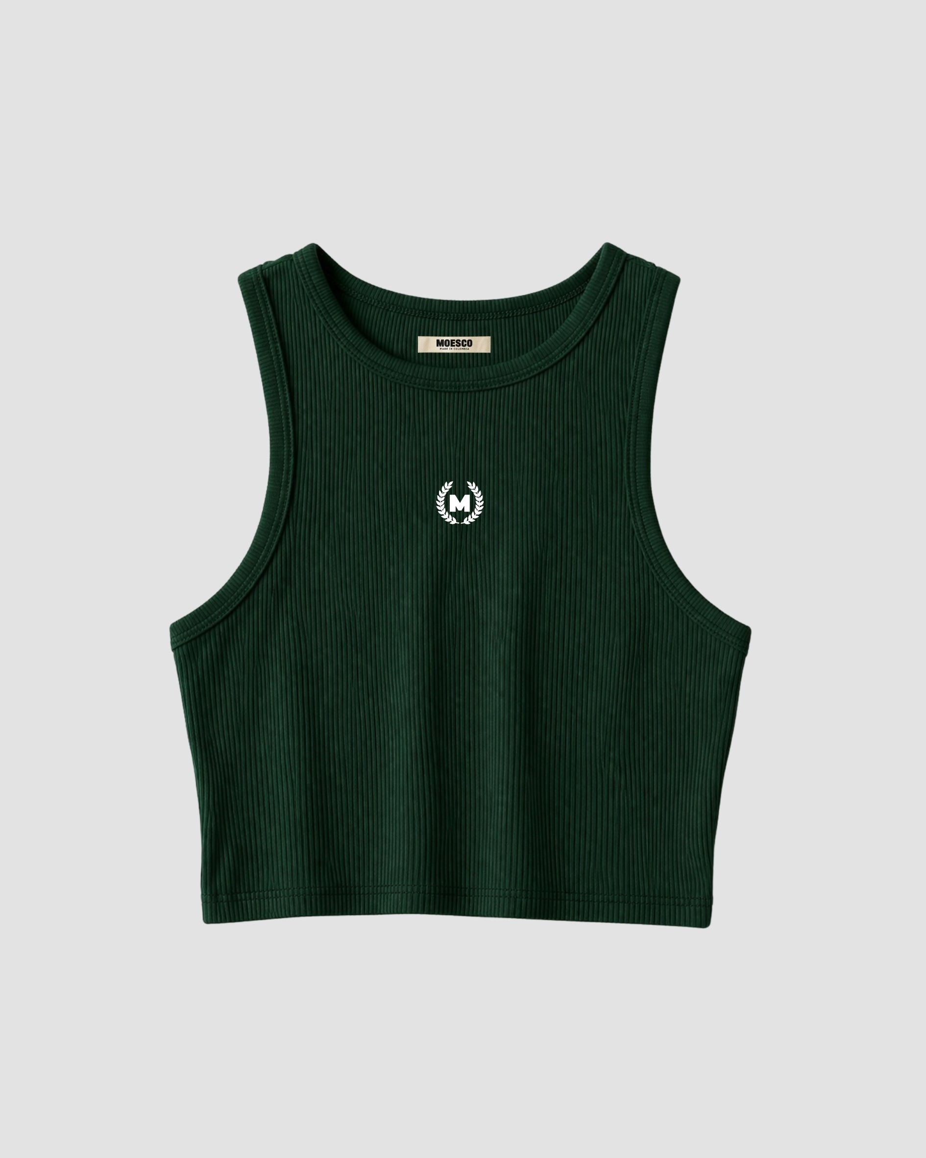 Tank top Basico logo - Bottle green