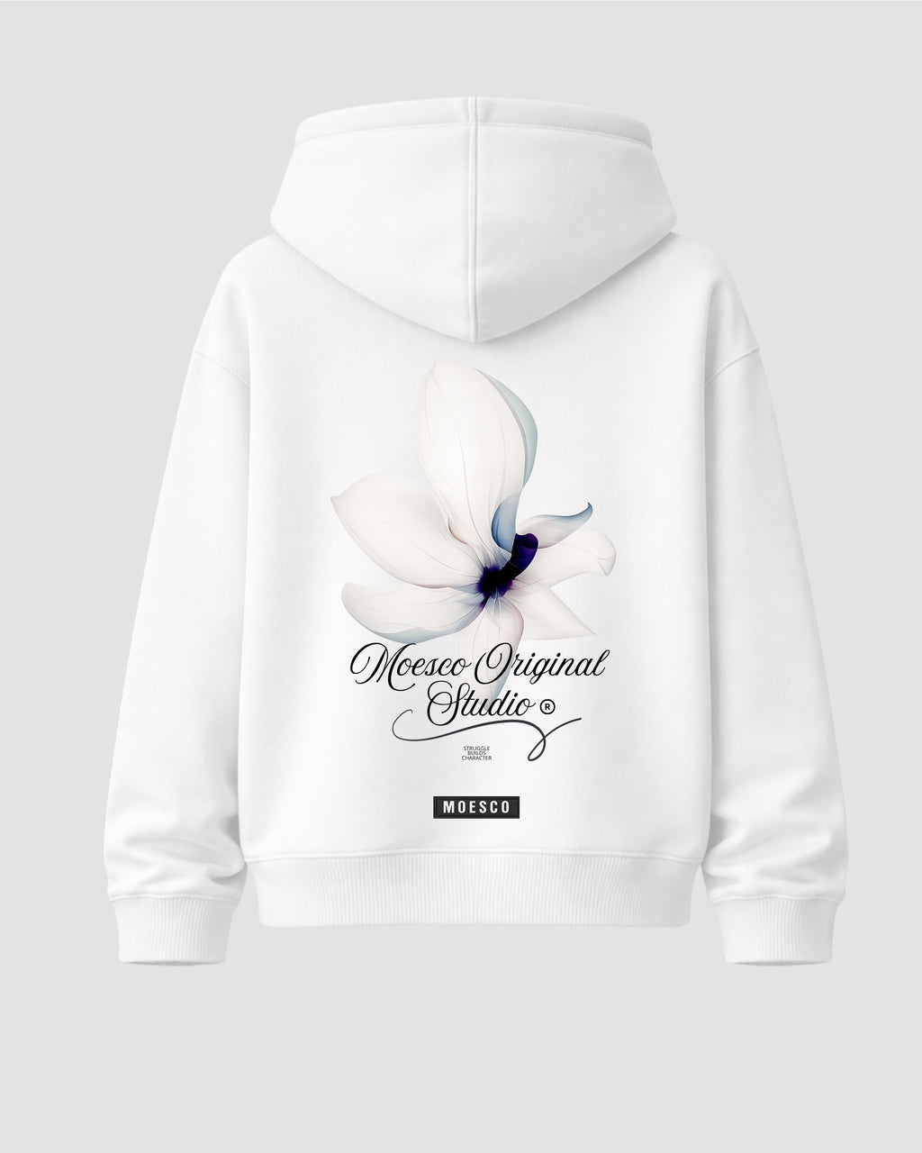 Hoodie Boxy Fit Moesco Original - Blanco