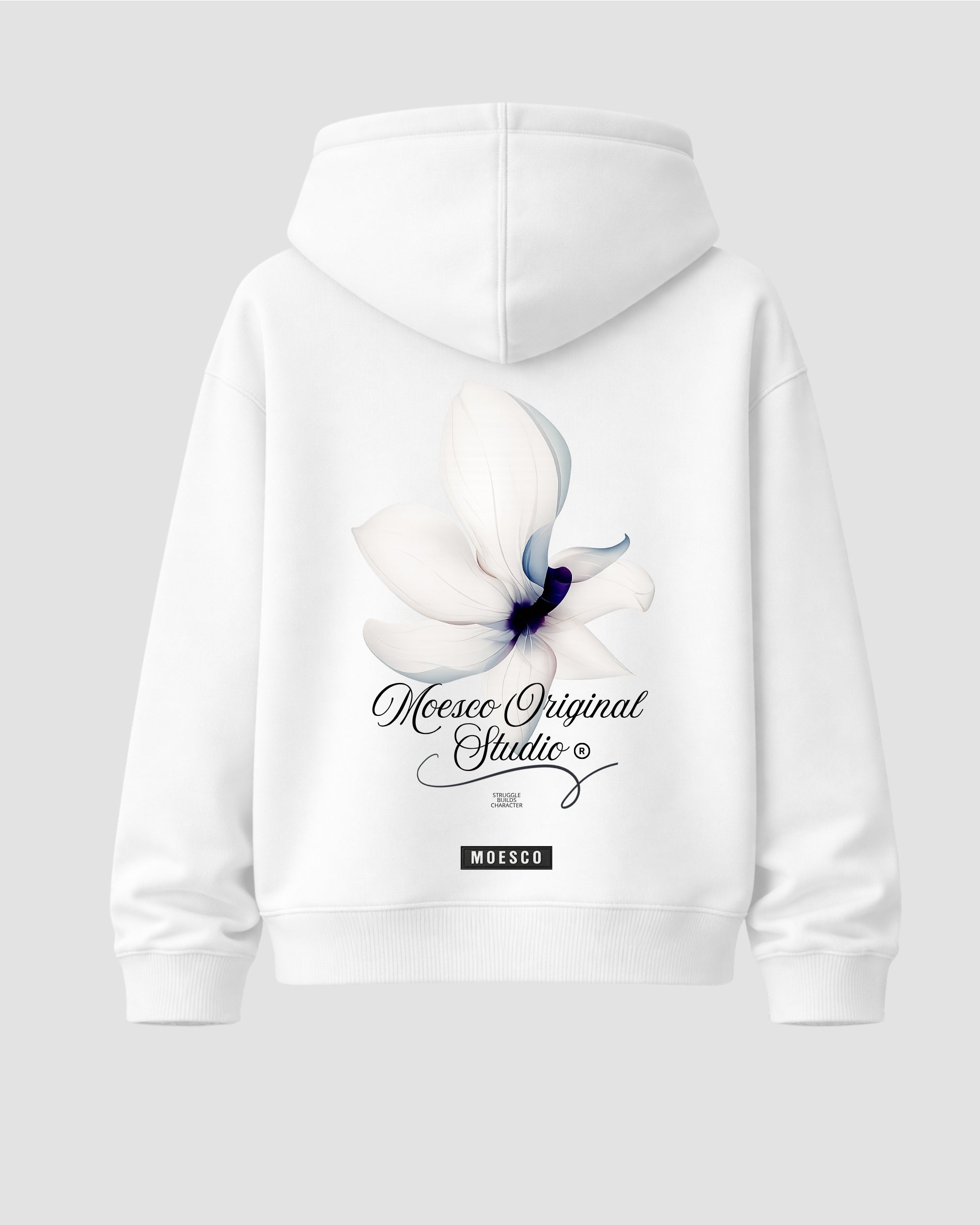 Hoodie Boxy Fit Moesco Original - Blanco