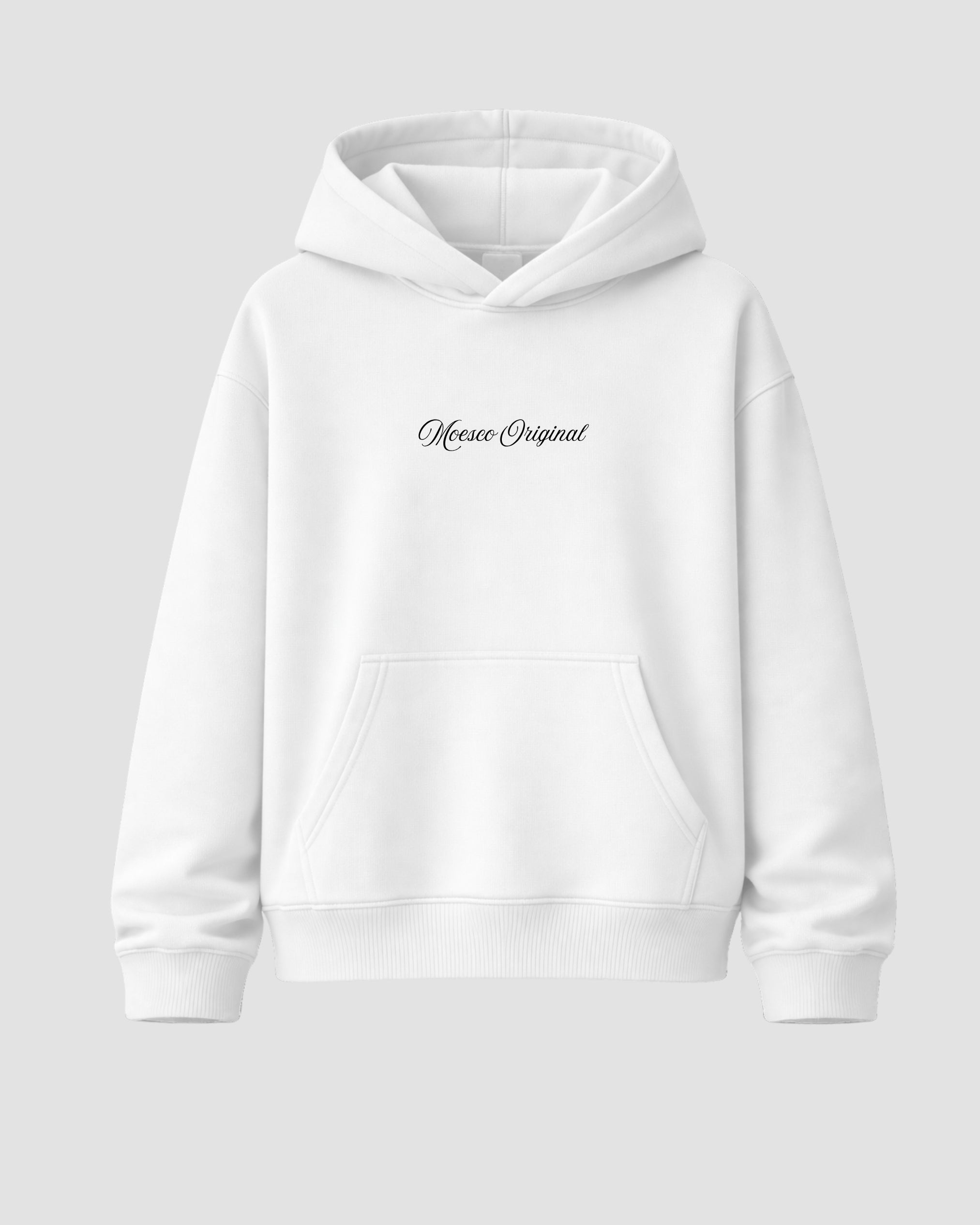 Hoodie Boxy Fit Moesco Original - Blanco