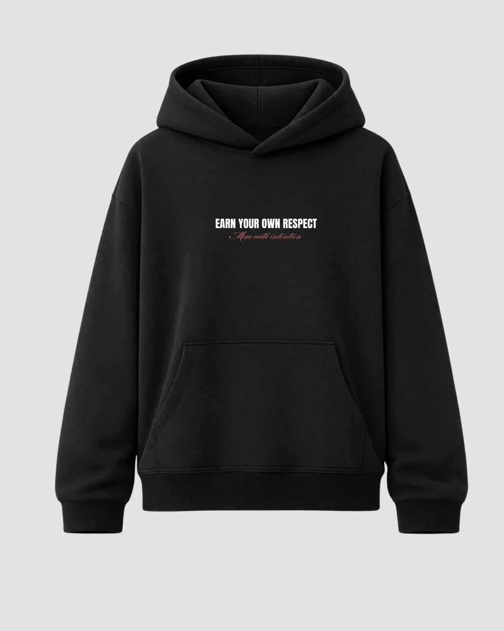 Hoodie Boxy Fit Own Respect - Negro